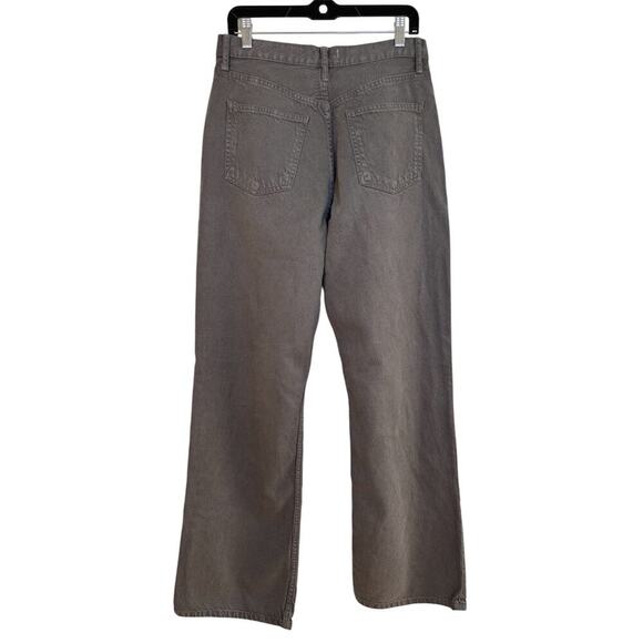 Zara Gray High Rise Wide Leg Jeans size 8 Full Length Relaxed 6045/225 Gray - Picture 5 of 14